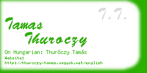 tamas thuroczy business card