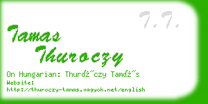 tamas thuroczy business card